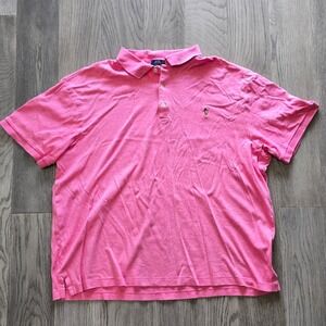 Polo Ralph Lauren Polo Shirt Heathered Pink Men's 2XB Pony Logo